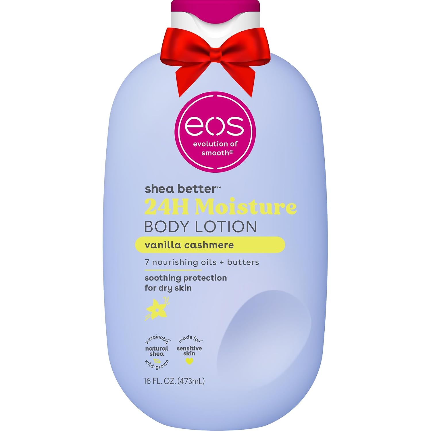 eos Shea Better Body Lotion- Vanilla Cashmere, 24-Hour Moisture, 16 fl oz